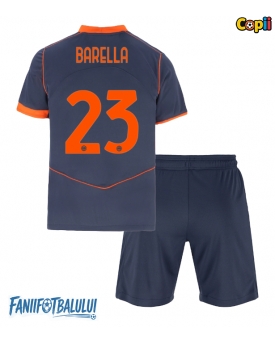 Inter Milan Nicolo Barella #23 Echipament de Fotbal Replică 2025-26 Copii Treilea (+ Șorturi)